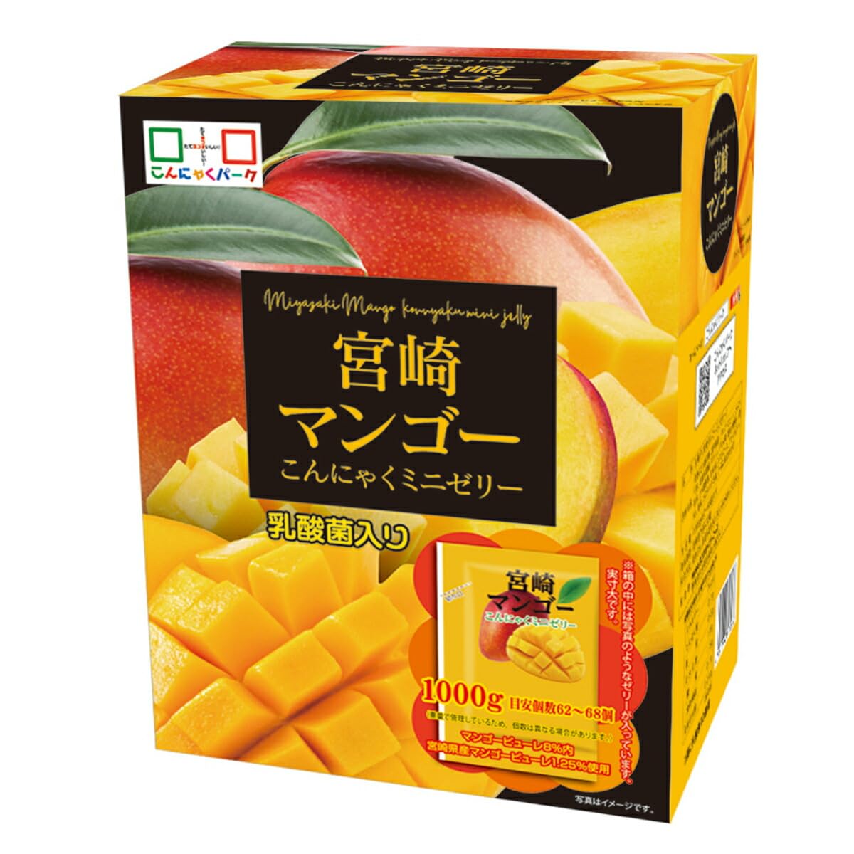

Konnyaku Park Miyazaki Mango Konnyaku Mini Jelly Individually Konnyaku 1000g Box Box, Wrapped, Bite-sized Jelly, (Approx. 62-68 Pieces)