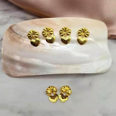 Fashionable Earplug Backs Practical Earring Backs for Droopy Ears Large Heart Lifter Support for Heavy Earrings