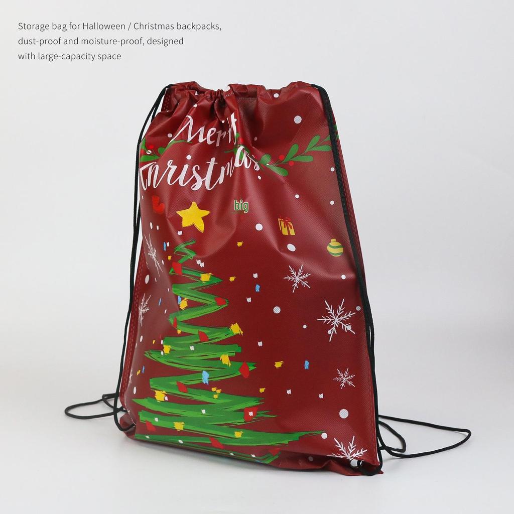 Christmas Gift Wrapping Non-woven Drawstring Pouch - Dust & Moistureproof Storage Bag