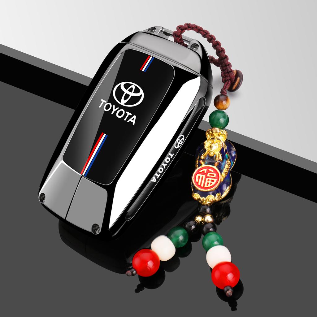 For Toyota Prius Camry Corolla CHR C-HR RAV4 Land Cruiser Keychain Auto Accessories Car Smart Key Case Cover Protector Shell Fob