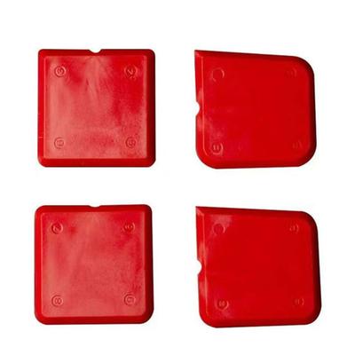 4Pcs Caulking Tools 3-in-1 Silicone Caulking Tools Set Glass Glue Angle Scraper,Caulk Remover Scratching Board Red Multifunction