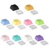 8pcs PBT Blank Keycap Set Cheey Profile PBT+PC 1U Keycaps for Mechanical Keyboards with Durability Classical Color
