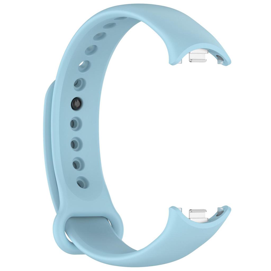 Compatible Strap for Xiaomi Mi Band 9 & 8 NFC Smart Sports Wristband - Silicone Metal Interface