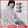 USB Electric Portable Heated Blanket Wrap Shawl with 3 Heating Level Heated Shawl Wrap Washable for Camping Travel Office