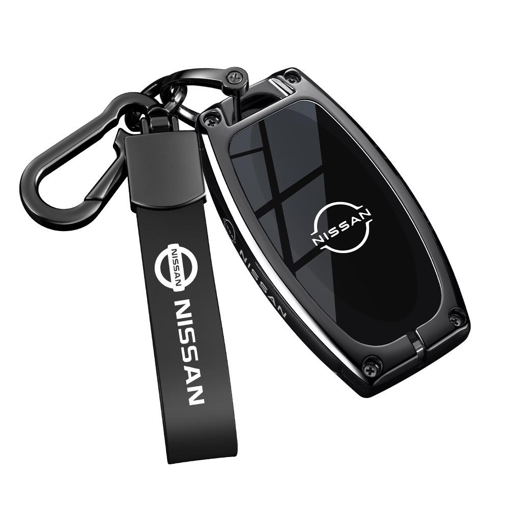 Nissan Schlüsseltasche Abdeckung: Passt für neue Sylphy, Teana, Tiida, Qashqai, X-Trail, Bluebird Modelle, Inklusive Schlüsselanhänger für Männer