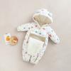 Warmer dicker Fleece Baby Strampler mit langen Ärmeln Neugeborenes Baby Winter Krabbelkleidung