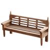 1/12 Doll House Vintage Style Wooden Patio Bench & Cushion Furniture Set for Living Room Life Scene