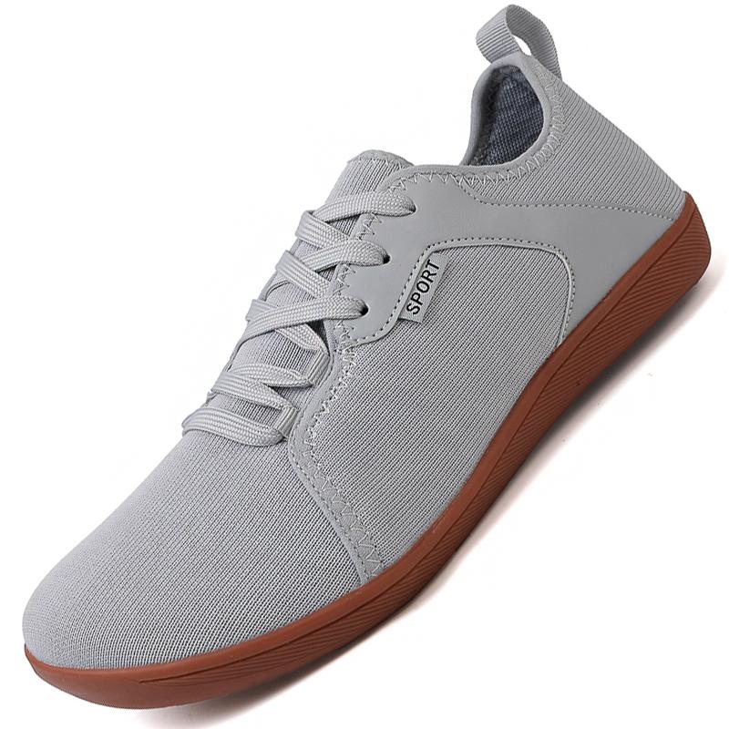 Modische, breitere Unisex-Schuhe aus atmungsaktivem Mesh für Herren, Barfußschuhe mit breiter Spitze, neue Flats, weiche Sohle ohne Sprengung, breitere Zehenpartie, große Größe