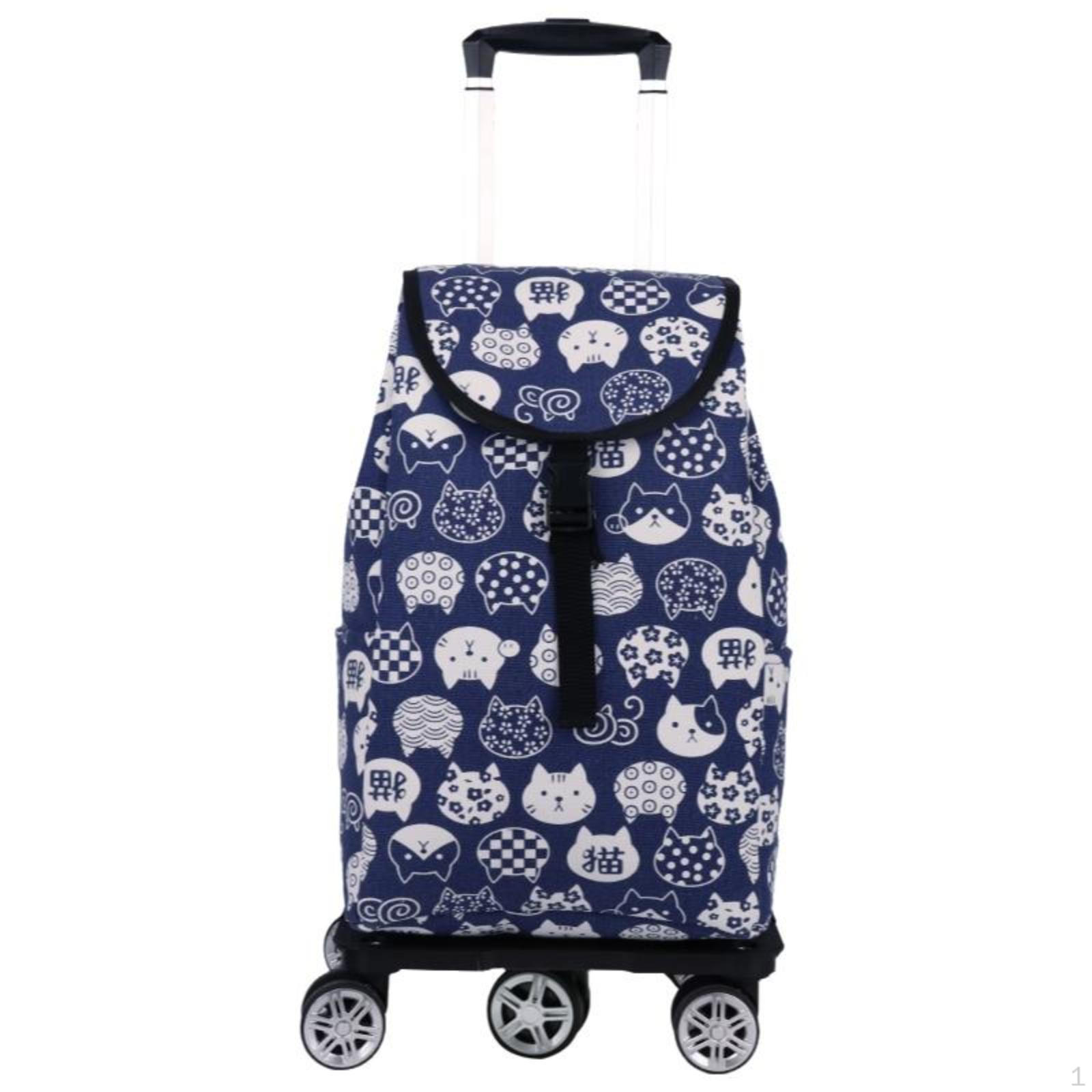 Upgraded Folding Shopping Cart, Foldable Grocery