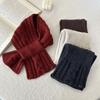 Cross Scarf New Fried Dough Twists Monochrome Fork Neck Warm Scarf Versatile Vintage Scarf
