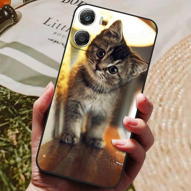Custodia per Telefono Per Moto G06 Power 4G Cover Posteriore Guscio Antiurto Nero Silicone Morbida Cover Coque Per Motorola Moto G06 Custodie Fundas