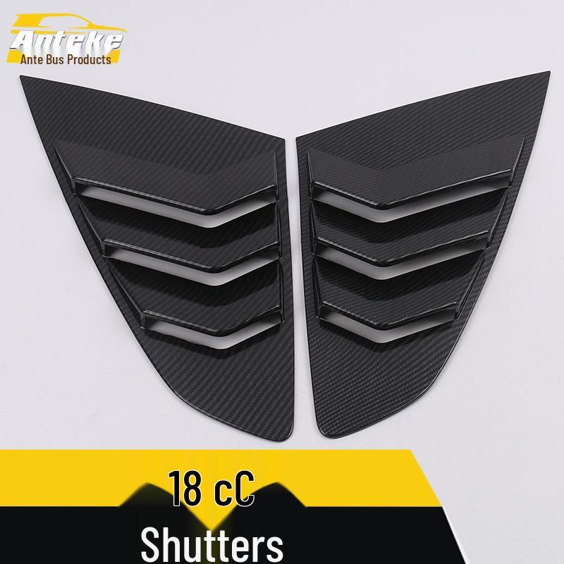 18 CC Rear Window Louver Side Anti-Scratch Patch - Decorative Exterior Panel Accessory