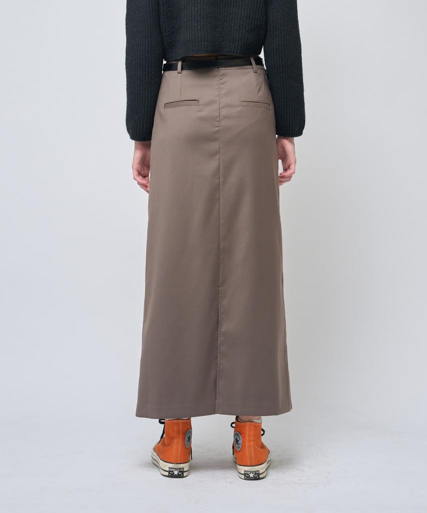 320 Showroom 1Cargo Pocket Long Skirt Khaki Brown