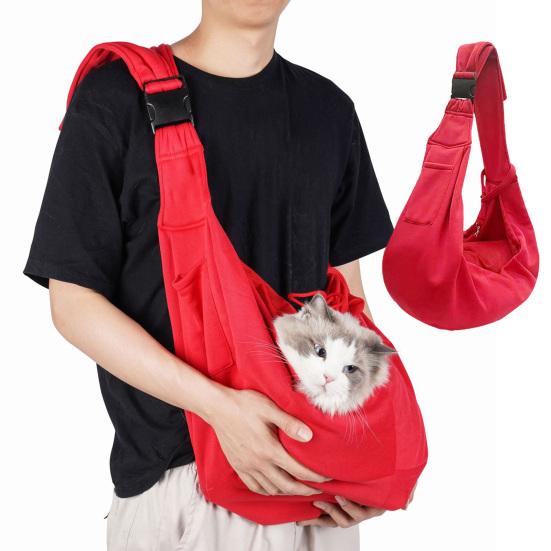 Pet Puppy Carrier Bag Comfortable Single Sling Handbag with Shoulder Hook Small Bag for Traveling with Cats And Dogs