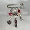Bag Charm Sweet Brooch Clip Y2k Gothic Beaded Brooch Aesthetic Beaded Bag Pins  Bag Accessories