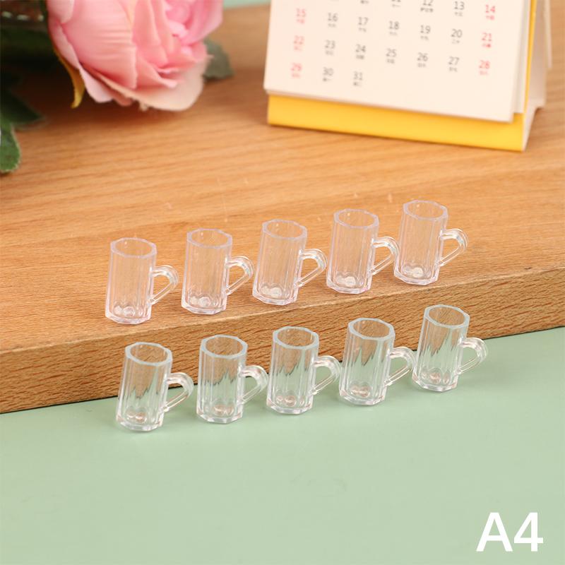 

10 шт. мини-чашка для красного вина, имитация мебели, бокал для вина, кубок, декор для кукольного домика as the picture