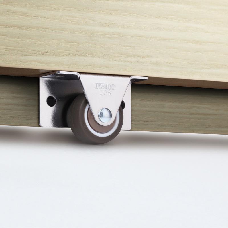 1/4Pcs Silent Rubber Casters, Drawer Wheels, For Furniture Kitchen Cabinet Table ,Of Side Installation Low Profile Replace Wheel