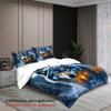 3pcs Wolf Bedding Sets 3D Printed Wildlife Pattern Anti-Slip Easy Care Durable Duvet Cover Sets With Pillowcases No Filling
