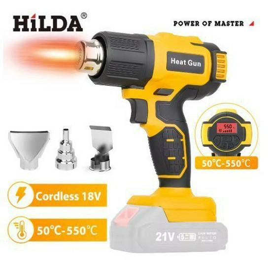 Industrial Wireless Hot Air Gun with Large Lithium Battery for Heat Shrink Film and Plastic Welding
