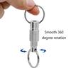 Outdoor Tool Metal Rotating Detachable Keychains Quick Release Keyrings
