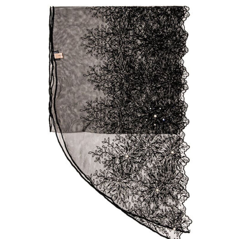 RECLOW RECLOW VIVIAN LACE Eșarfă de vară NEGRU