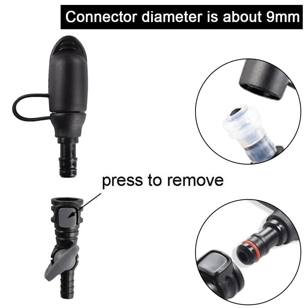 Hydration Bags Bite Valve Mouthpiece Replacement 9mm Diameter with Cover Nozzle Connector for Cycling Sports Bladder Water Bag