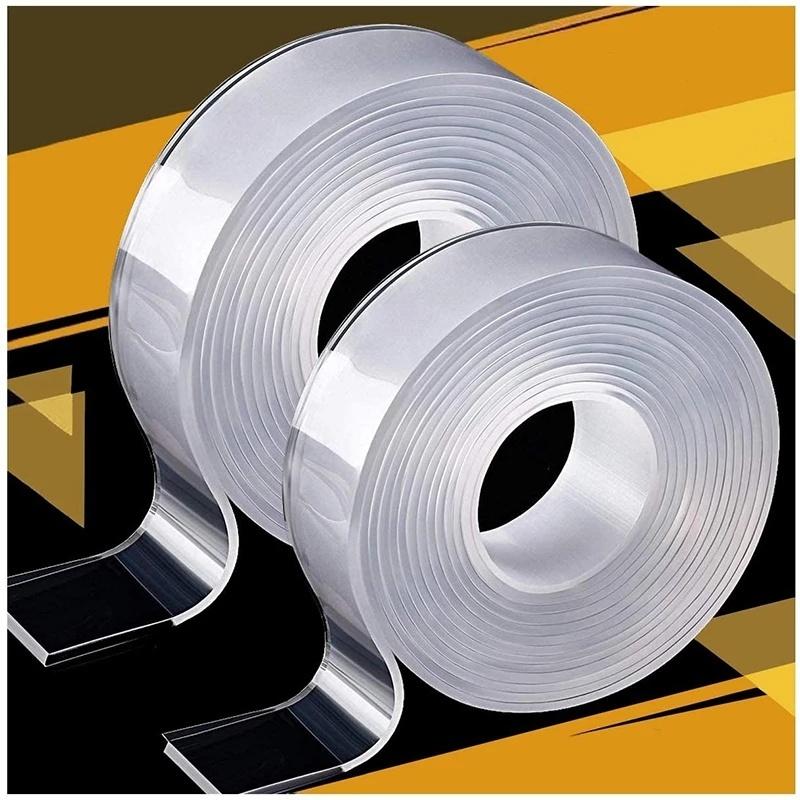 1/2/3/5/10M Multi-functional Transparent Waterproof Double-sided Adhesive Nano-gel Acrylic Tape Universal Hook