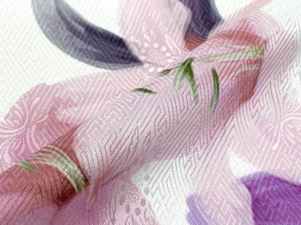 Muromachi 7 Years Old Kimono Full Set Girls Kimono Set 753 Synthetic Fiber Lily and OYM613d106MM [Kyoto St. ] Shichi-Go-San Four-piece Obi, Sandals,