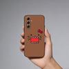 Cute D-Domo-kun Phone Case For Samsung Galaxy A73,A21s,A22,A31,A52,A53,A71,A41Soft Black Shell