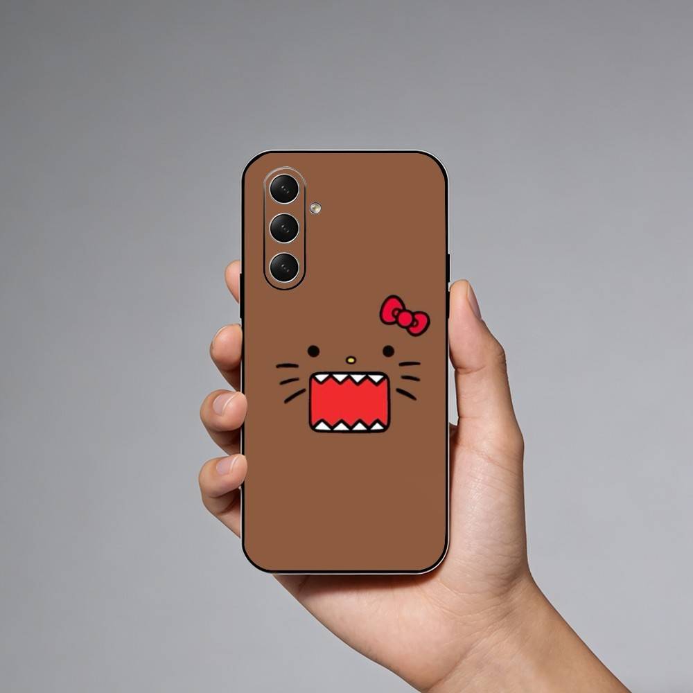 Cute D-Domo-kun Phone Case For Samsung Galaxy A73,A21s,A22,A31,A52,A53,A71,A41Soft Black Shell Samsung a72