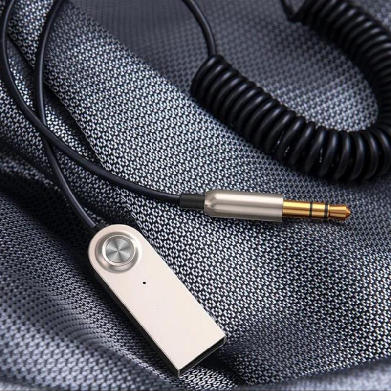 1Pcs Car Aux 3.5Mm Jack Adapter Cable Speaker Transmitter Usb 5V Bluetooth Car Audio Cable Transmitter Wireless Receiver