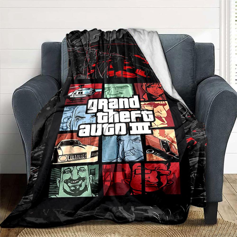 1pc dragon guitarThemed Blanket Soft Flannel All Season Cozy Throw with Bold Graphic Print, Travel, or Holiday Gift for Family & Friends