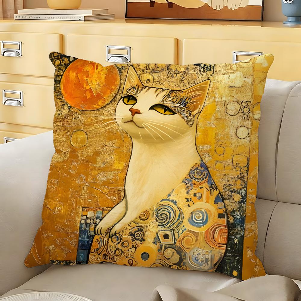 

GGustav KKlimt Oil PPainting Cushion Cover Soft Durable Reversible Pillow Cover Home Car MultiScene Daily Comfort Pillowcase 30X30cm