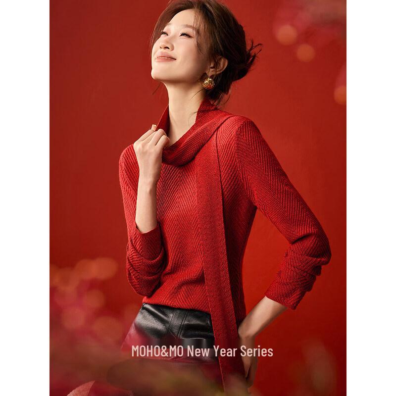 Women s Elegant Slim-Fit High-Neck Knit Sweater One Size