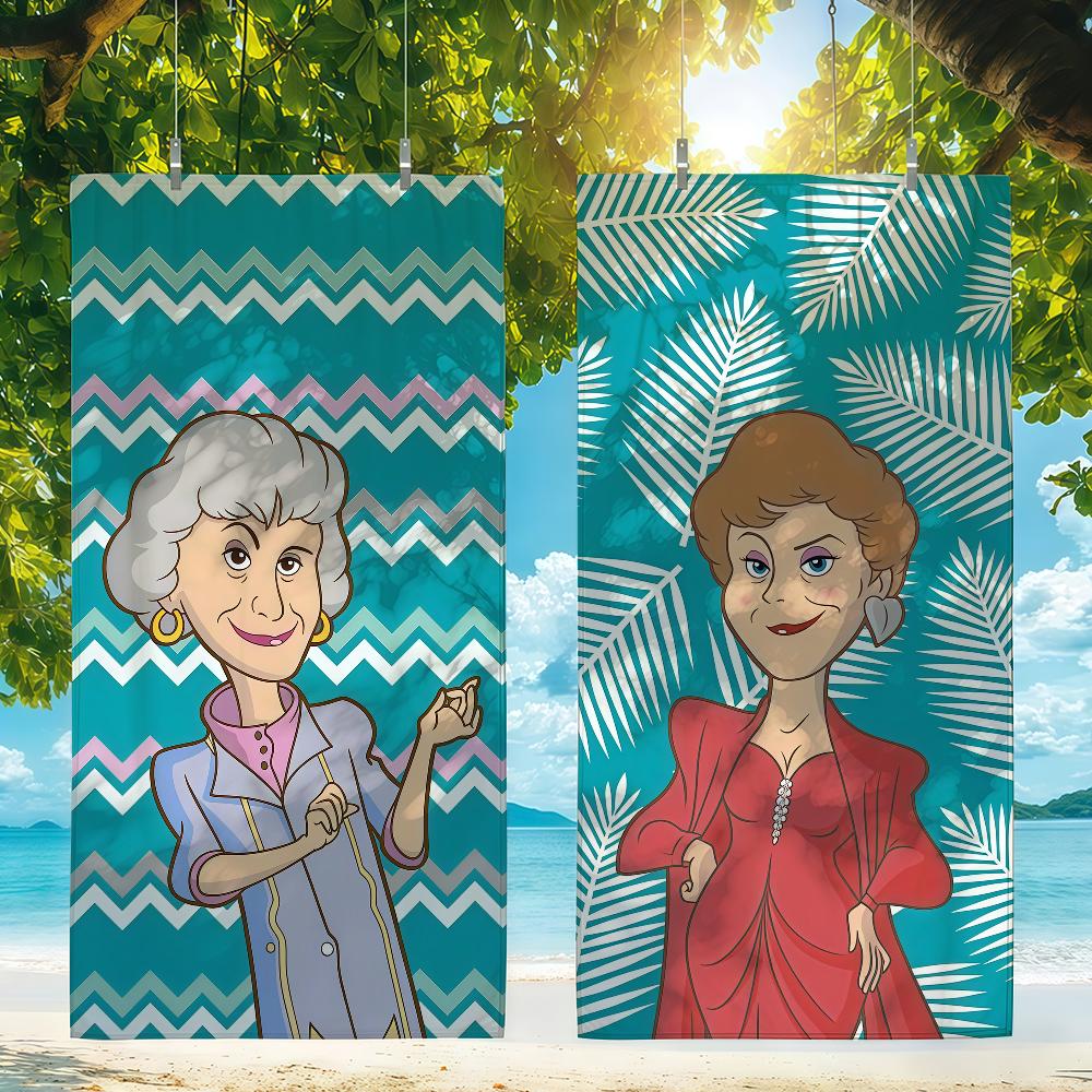 TV-Serie Die Golden Girls Cartoon Handtuch Schnelltrocknende Strandtücher Sind Geeignet Für Schwimmbäder Camping Yoga Und Das Fitnessstudio