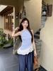Spring Slim Plaid Sleeveless Patchwork Camisole for Women