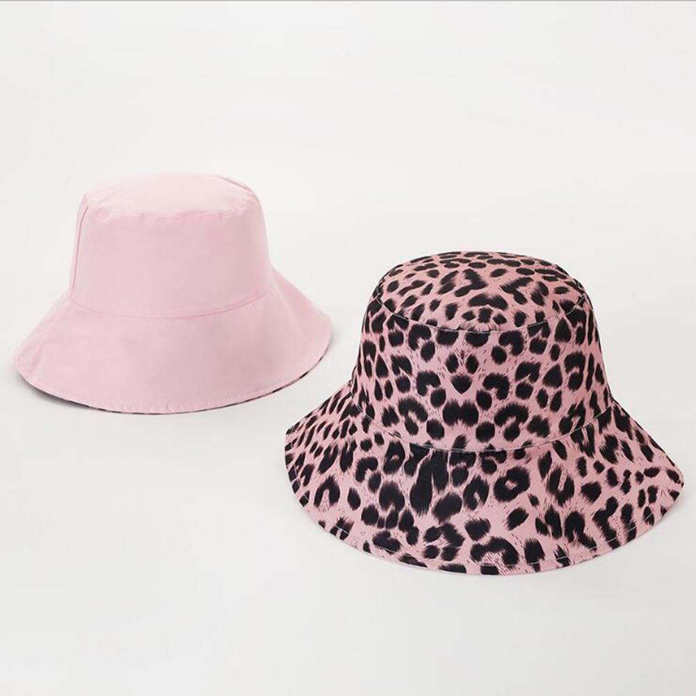Summer Leopard Printing Double Sided Sunscreen Bucket Hat