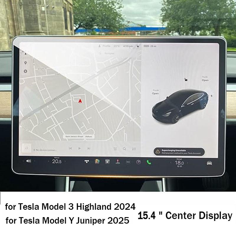 Tempered Glass Film Protector for Tesla Model 3 Highland Model Y Juniper 2025 Rear Center Control Touch Screen Protective Film