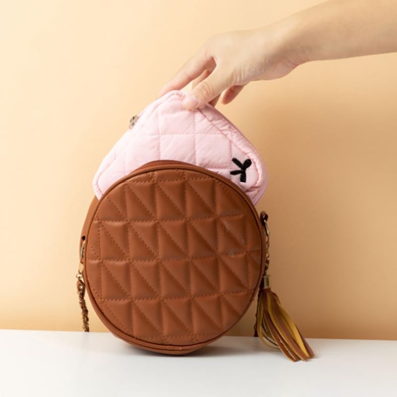 Cute Large Capacity Sanitary Napkin Storage Bags Cartoon Bow Portable Girls Physiological Period Tampon Organiser Bag Pouch