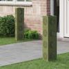 Solar LED Path Light 2 Pcs Olive Green Cold Rolled Steel