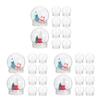 OUNONA DIY Snow Globe Clear Containers with Crystal Balls and Music Fillable Plastic Craft Christmas and Gifts 30-Piece Kit, 4-Inch Boxes, Supplies,