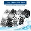 Für TIMEX T2N720 T2N721 TW2R55500 T2N739 Edelstahl-Uhrenarmband Herren-Uhrarmband 24*16mm Anstoß-Ende Metallarmband Schwarz Silber
