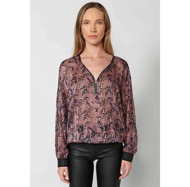 Koroshi 2322BL11 bluză cu mânecă lungă