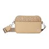 Logo Reißverschluss Canvas Umhängetasche Unisex Schultertasche Beige 7M0286-AV83-F19VE