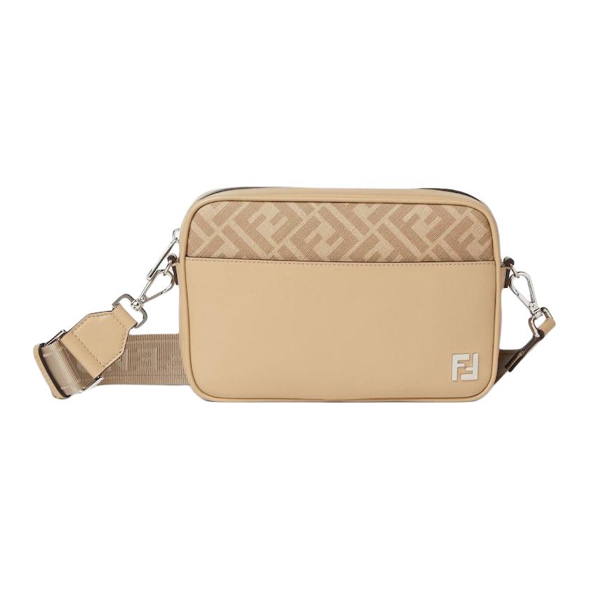 

Fendi Logo Zip Closure Canvas Shoulder Bag Unisex Shoulder Bag Beige 7M0286-AV83-F19VE Basic Set (Bag+Dust Bag)