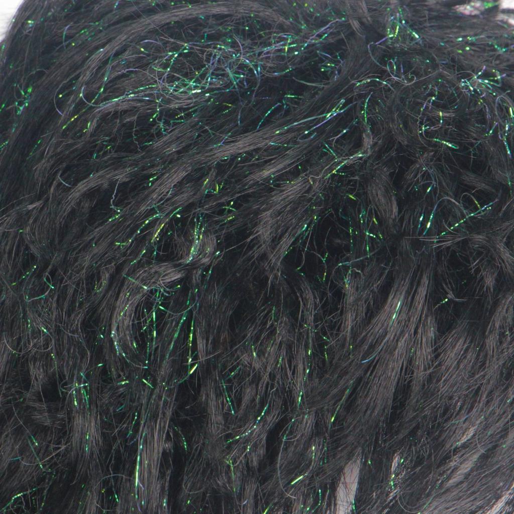 New black rain silk wig synthetic shiny short hair for men daily costume party Halloween gifts