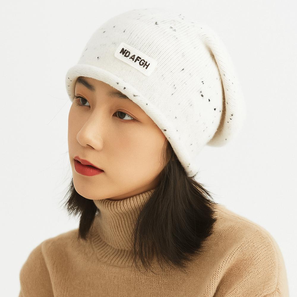 Trendy Wool Beanies Hat Vintage Knitted Hat Casual Winter Pullover Hat  Spring and Summer