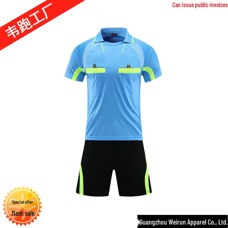 Professional Quick-Dry Referee Uniform Set for Football Competition Sportswear
