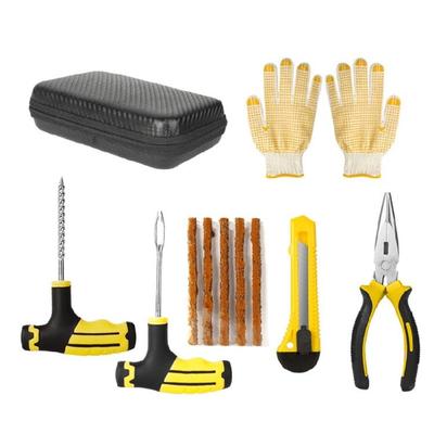 Kit de herramientas de reparación de neumáticos de coche Herramienta de tachuelas Tapón de pinchazo para coche y bicicleta Herramientas de garaje