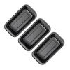 3PCS Cake Bread Baking Mold Rectangular Nonstick Baking Cake Pan Carbon Steel Bread Loaf Pan Black 15cm